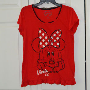 🔶B1G1 75%off🔶Disney Minnie Mouse Red Top 🔶